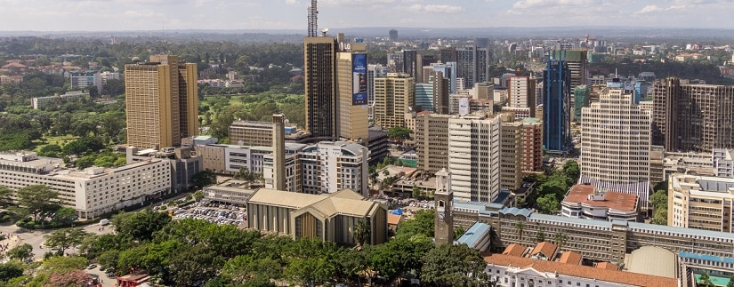 Vue sur la capitale Nairobi