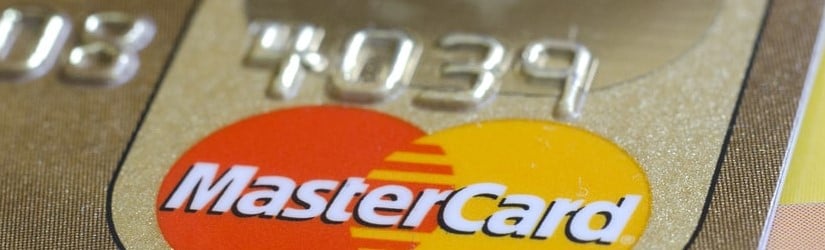 Logos Mastercard sur les cartes de crédit.